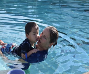 Getting comfortable in the water/Photo courtesy of Wolfies Swim School