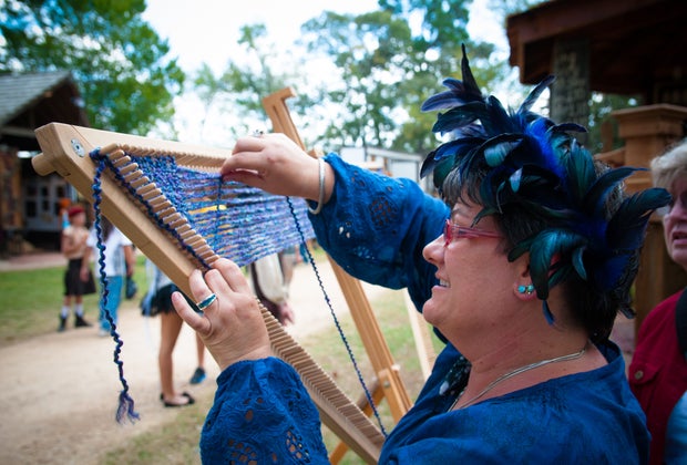 Medieval arts demonstration at Texas Renaissance Festival