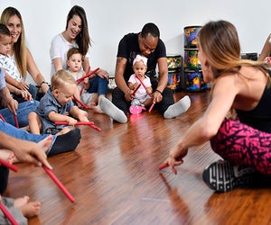 Zumbini, offered Islandwide, is a Zumba-type class for moms, dads, and little ones.