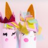 Make these magical unicorns with toilet paper rolls. Photo by Mommy Poppins