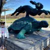 Take inspiration for your visit to Van Cortlandt Park from the Tortoise and the Hare statue: slow and steady. There's so much to see in the park, you'll never do it all in one day.