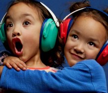 Headphones like these from 3M Kids help protect kids' hearing so you can enjoy loud activities together.