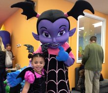 Kids who party at Jam Time get treats, crafts, and a meet-up with Vampirina. Photo courtesy of Jam Time Natick