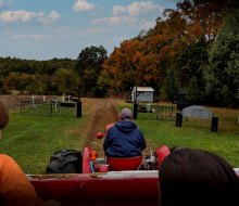 Just outside of Boston, brave families can get on haunted hayrides at Hanson's Farm every Friday and Saturday night in October. Photo courtesy of Hansonfarmframingham.com