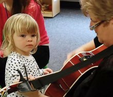 Children can take part in music classes at the Adler Center in Plainview. Photo courtesy of the center
