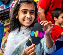 Celebrate the Festival of Eid. Photo of girl celebrating by Chris Dunn, courtesy of Asia Society Texas