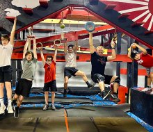 Unleash your inner ninja at Ninjakour, with classes, parties, and more active lessons. Photo courtesy of Ninjakour