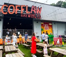 Kids will stay entertained, and parents can relax with a pint at Scofflaw Brewing. Photo by author