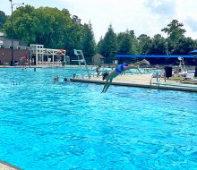 Dive into cooling relief at Roswell Area Park pool. Photo by the author