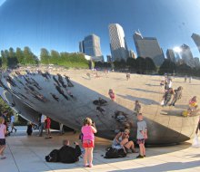 Snag a selfie at Cloud Gate, otherwise known as 