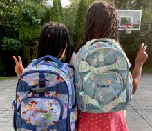 The popular Mackenize Pottery Barn backpack comes in four sizes. 