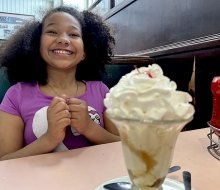 The towering ice cream sundaes at Lexington Candy Shop are guaranteed kid-pleasers. Photo by Jody Mercier