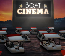 Boat on over and see a show. Perhaps something like Titanic? Or Jaws?