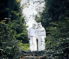 There are eerie surprises at every turn through Maudslay State Park's Halloween Haunted Trail near Boston. Photo courtesy of Theater in the Open