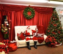 Santa is hanging at the Milleridge Inn this December. Photo courtesy of Milleridge Inn