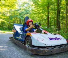 Check out all the fun at these Connecticut sleepaway camps, like race cars at Camp Awosting. Photo courtesy of Camp Awosting