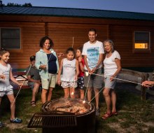 Enjoy a family fire at Cherry Hill Park campground in College Park. Photo courtesy of Cherry Hill Park. 