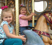 Kids love the carousel on Kemah's boardwalk. 
