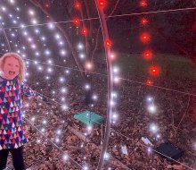 This Christmas light tunnel is pure enchantment. 