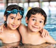 The top swimming lessons in Connecticut teach kids valuable skills, boost confidence, and provide serious fun! Photo courtesy of Children of the Sound
