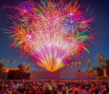Revel in a movie and firework at the Hollywood Forever Cemetery. Photo courtesy of Cinespia