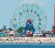 Coney Island's shores are easy to get to, and action packed from the rides to the waves. Photo courtesy of NYC Parks