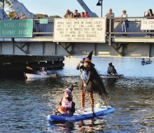 They are coming to Connecticut any way they can for the top things to do in October with kids! Witch Paddle photo by Kaylee Wright, courtesy of Adventure Mystic.