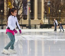 The popular Sculpture Garden ice rink is back at the Smithsonian National Gallery of Art. Photo by Elvert Barnes via Flickr 2.0