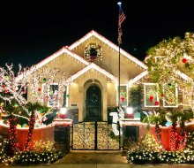 Get in the holiday spirit with a stroll through Candy Cane Lane in El Segundo. Photo  by Gina Ragland for Mommy Poppins.