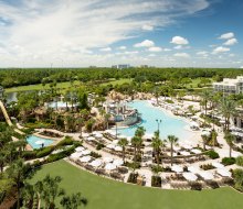 The massive new River Falls Water Park has opened at Orlando World Center Marriott just in time for spring break.