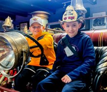 Get on board with family fun at free museums near Boston and in the city! Photo courtesy of the Boston Fire Museum