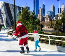 Maggie Daley Park is a popular outdoor skating rink in Chicago. Photo courtesy of Maggie Daley Park 