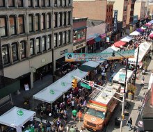 Jersey City's downtown is transformed into a blocks-long street fair for the All About Downtown festival. Photo courtesy of the event