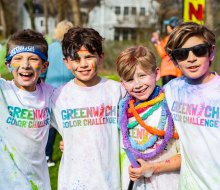 Add a little color to your spring break with family fun around Connecticut in 2024!  Photo courtesy of the Greenwich Color Run