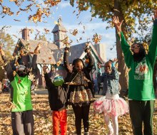 The Harlem Meer's Pumpkin Floatilla is packed with free fun for costumed kids. Photo courtesy of Central Park Conservancy