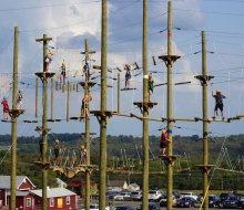 At times Hellerick's Family Farm can resemble a thrill park. Photo courtesy of Hellerick's Family Farm