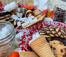Dessert charcutterie boards, like this S'mores Board,  delight kids and parents alike.