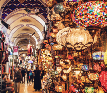 Wander through the Grand Bazaar, one of the world's largest covered markets. 