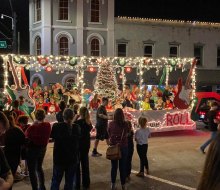 Head to the historic town of Brenham, founded in 1844. Photo of the Christmas Stroll and Lighted Parade courtesy of cityofbrenham.org