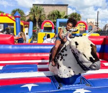 Galveston Oktoberfest is one of many kid-friendly festivals near Houston. Kid zone photo courtesy of Galveston Oktoberfest