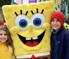My kids were thrilled to meet SpongeBob Square Pants during our visit Nickelodeon Universe.