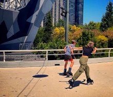 Roller skating at Maggie Daley Park. Photo courtesy of the Chicago Park District