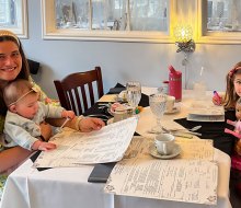Mommy and me afternoon tea time in CT is fun for others too - like grandma! Photo provided by Kelly Patino