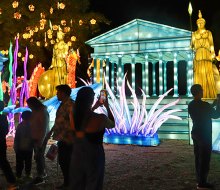 Head to the Queens Botanical Garden to experience mysterious rainforests, underwater kingdoms, and ancient cultures as part of the Lektrik lantern festival. Photo courtesy of Fever