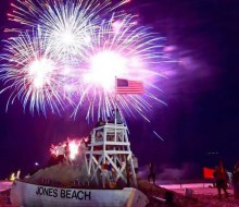 Enjoy an amazing fireworks display over the ocean at Jones Beach. Photo courtesy of  NYS Parks and Historic Sites