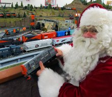  All aboard as Santa visits the Riverhead Railroad Museum of Long Island. Photo courtesy of the museum