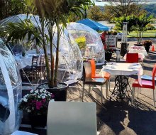 Igloo dining is available at Harbor Mist Restaurant. 