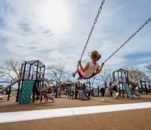 Sayville's new Marina Park playground offers gorgeous views and tons of romping space. Photo courtesy of the Town of Islip.