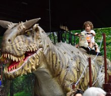 The Nassau Coliseum hosts larger-than-life animatronic dinosaurs at Jurassic Quest this weekend. Photo courtesy of Jurassic Quest