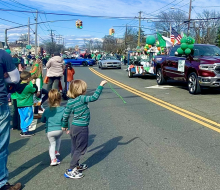 Wantagh's St. Patrick's Day Parade this weekend is followed by a block party. Photo by the author